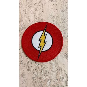 Justice League DC Comics The Flash Appliqué Sew On Patch Black‎ Red